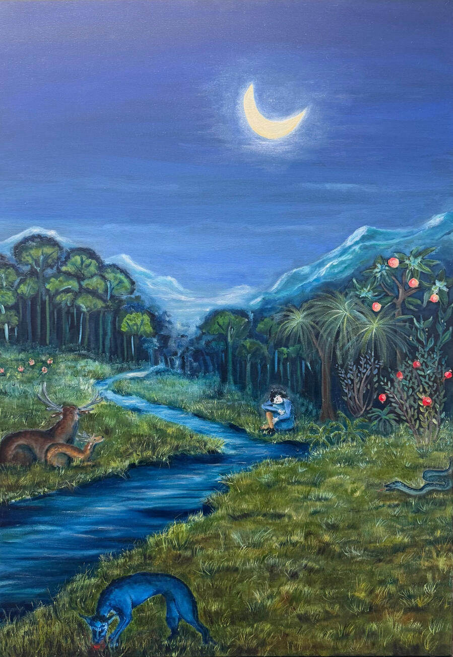 The Savage Garden, oil painting by Olga Chelnokova