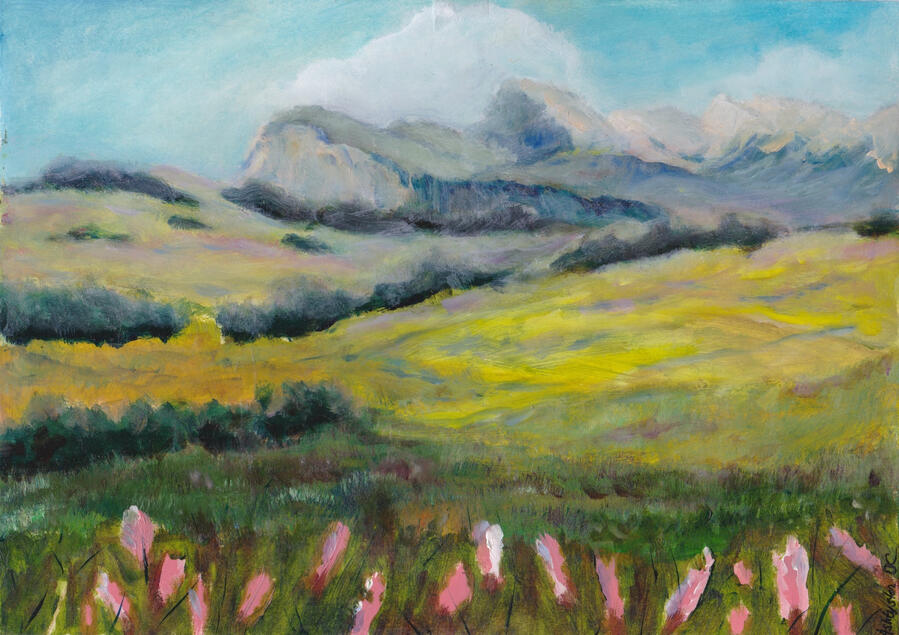 Alpen Haze, oil painting by Olga Chelnokova