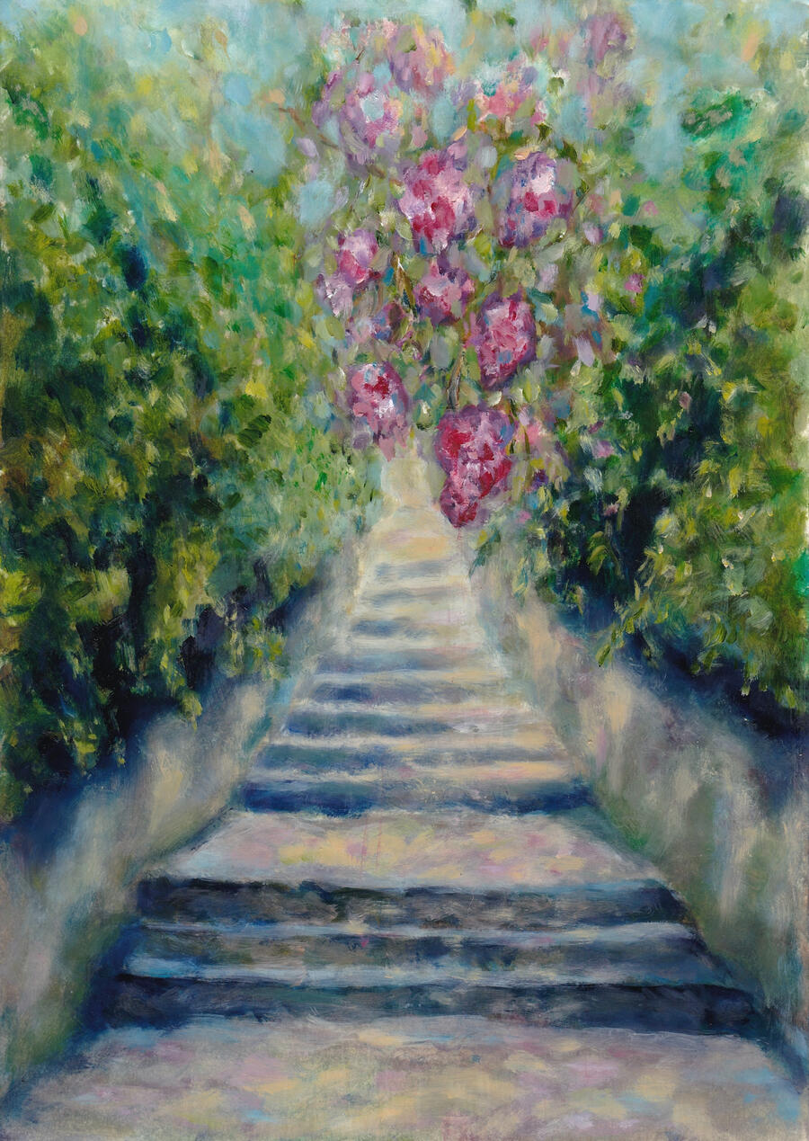 A Passage in Bloom, oil painting by Olga Chelnokova